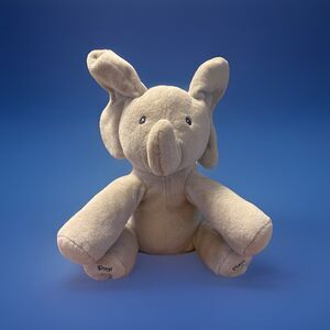 Animated Baby GUND Flappy the Elephant. Talks Sings & Plays Peek-a-Boo. Gray 12"